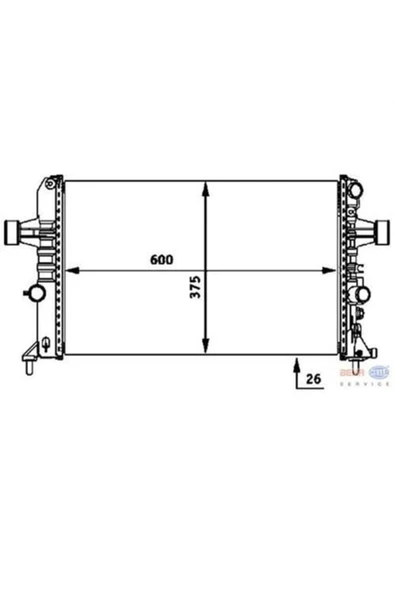 Mahle 8MK376718331 8MK376718-331 Radyatör Astra G 1.6 Eco Ec 02-05 Ac - Mek 600X375X26 ürün görseli 1