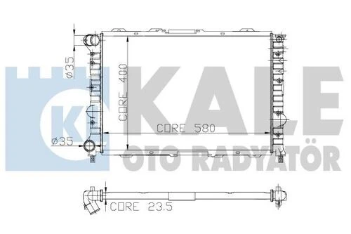 Kale 3904041AB OTO Radyatör  Su Radyatörü Alfa 156 1.6 1.8 Ts 16V 97-06 Al Pl Brz ürün görseli 1