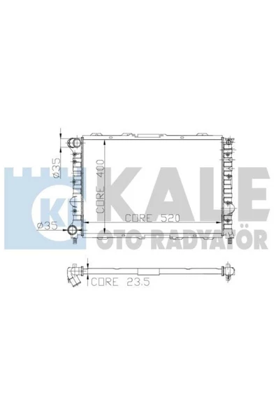 Kale 3903031AB OTO Radyatör  Su Radyatörü Alfa 156 1.6 1.8 2.0 16V Ts 97-06 Al Pl Brz ürün görseli 1