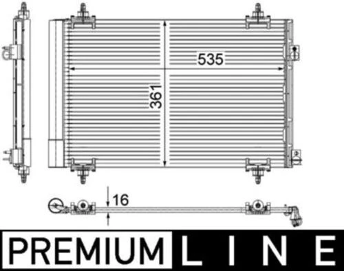 Mahle AC587000P -knecht-behr Ac587000p A C-kondansatör Peugeot 308 3008 5008 0 ürün görseli 1