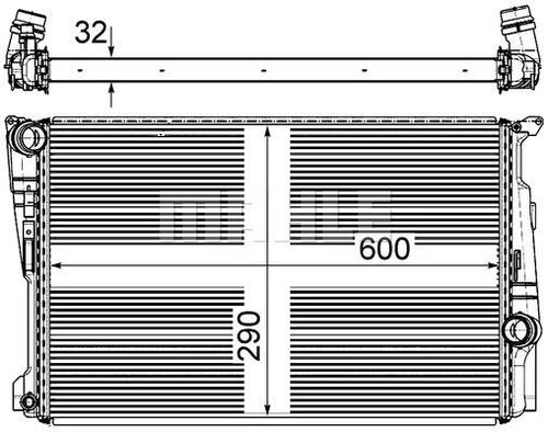 Mahle CR877000P KNECHT  Su Radyatörü (600×390×32) (Otomatik) F25 F26 N20 B20 A (Eno:8Mk376743471) ürün görseli 1
