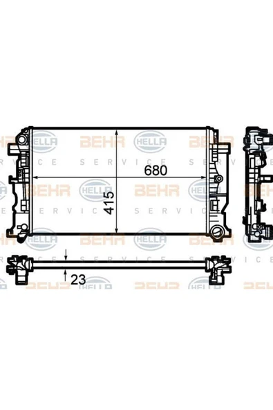 Mahle 8MK376782054 BEHR 8MK376782-54 Su Radyatörü Crafter 06- 2.0 TDI 2.5 TDI / Sprinter 06- W906 ürün görseli 1
