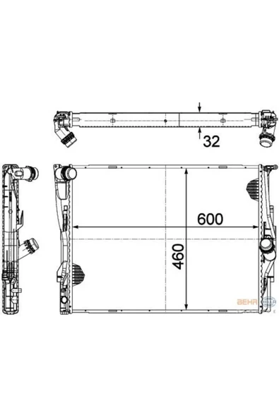 Mahle CR1089000P KNECHT  Su Radyatörü Bmw 1 / 3 (E90/91/92/93) (Eno:8Mk376754061) ürün görseli 1