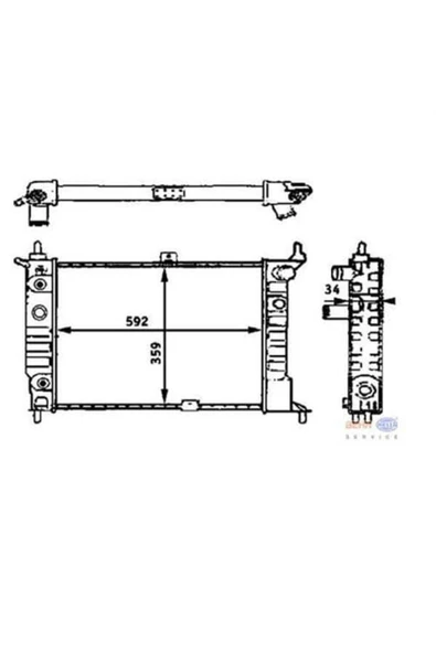 Mahle CR421000S Cr421000s Radyatör 94- Astra.f 1.6 16v *x16xel* -ac -os ürün görseli 1