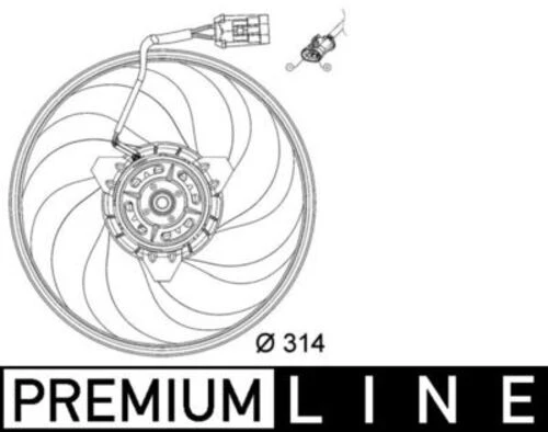 Mahle CFF118000P -knecht-behr Cff118000 Radyatör Soğutucu- Köndensator-lufter Opel Corsa C 200w Pusher 1341332 ürün görseli 1