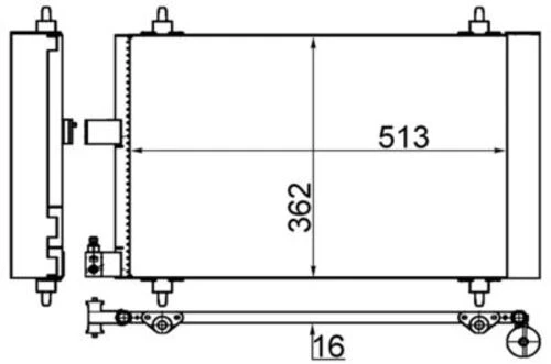 Mahle AC585001S -knecht-behr Ac585001s A C-kondansatör Citroen C5 407 6455.cp ürün görseli 1
