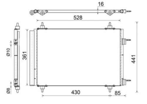 Mahle AC554000S -knecht-behr Ac554000s A C-kondansatör Peugeot 3008 5008 0 ürün görseli 1