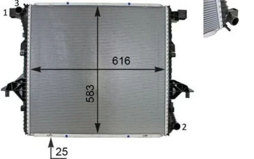Mahle CR81000S -knecht-behr Cr81000s Radyatör Soğutucu Vw Amarok 2h0121253a ürün görseli 1