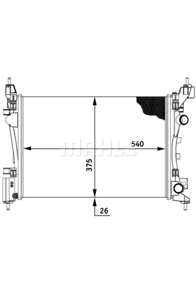 Mahle CR774000S KNECHT  Su Radyatörü Corsa D 1.2 1.4 07- Z12Xep Z14Xep (Eno:8Mk376728794) ürün görseli 1