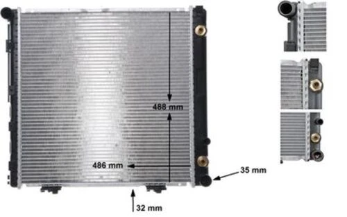 Mahle CR291000S KNECHT  Su Radyatörü (487×484×42) (Otomatik) W124 S124 C124 200 E 220 E 200 Te M 111.940 (Eno:8Mk376712434) ürün görseli 1