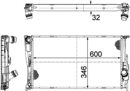 Mahle CR1085000P -knecht-behr Cr1085000p Radyatör Soğutucu Bmw 3 E90 91 92 93 17117790297 ürün görseli 1