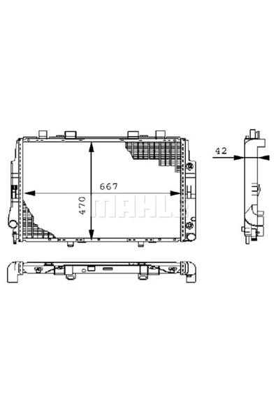 Mahle CR247000S KNECHT  Su Radyatörü 667×470×42 Otomatik W140 C140 S420 400 Se S 500 M 119.971 8Mk376711174 ürün görseli 1
