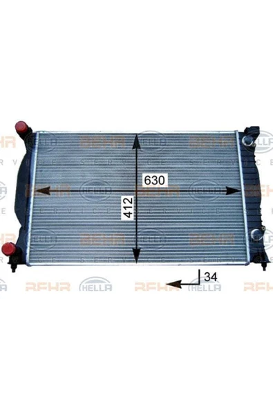 Mahle CR484000S Cr484000s Radyatör 01-09 Aı.a4 1.6-1.8t-2.0tdı ürün görseli 1