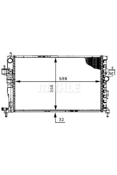 Mahle CR391000S -knecht Cr391000s Su Radyatörü (630×378×34) Combo C Corsa C 1.7 Dı Dtı 00- Y17dt (eno:8mk376714 ürün görseli 1