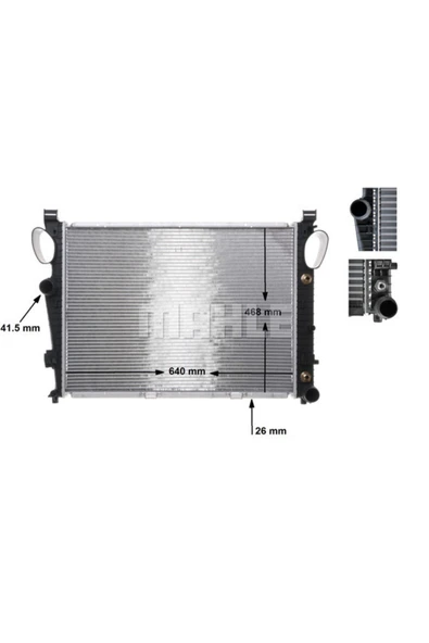 Mahle CR304000S Su Radyatörü (640X468X26) W220 W221 S 280 S 320 S 350 M 112.922 (ENO:8MK376712594) - ürün görseli 1