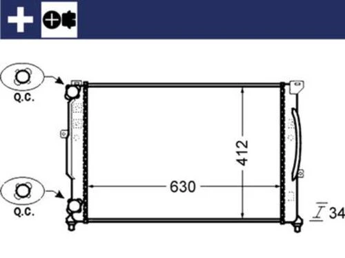Mahle CR1423000S -knecht-behr Cr1423000s Radyatör Soğutucu Audi A6 Iı 97 0 ürün görseli 1
