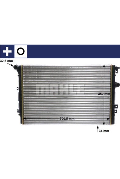 Mahle CR2032000S KNECHT  Su Radyatörü (650×452×34) Sharan Tiguan 1.4Tsı 2.0 TDI 2.0Tsı Tfsı 07- Cav Ccz Cff ürün görseli 1