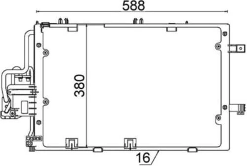 Mahle AC308000S -knecht-behr Ac308000s A C-kondansatör Opel Corsa C Tıgra 0 ürün görseli 1