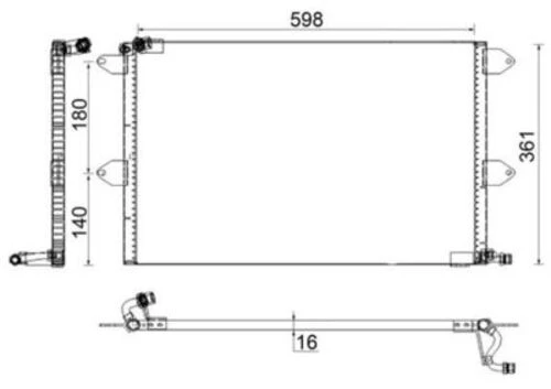 Mahle AC171001S -knecht-behr Ac171001s A C-kondansatör Vw Polo Caddy 6k0820413b ürün görseli 1