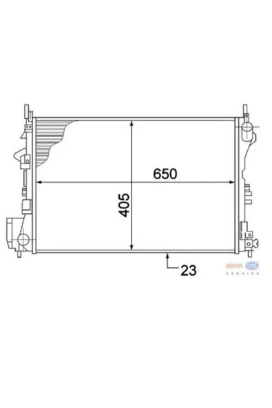 Mahle CR40000S Cr40000s Radyatör (650×405×23) Vectra-c 1.6 06- 1.8 04- Z18 Xe, Z16 Xe, Z18 Xel ürün görseli 1
