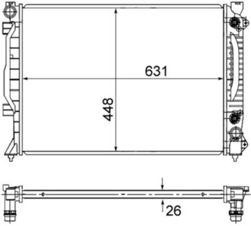 Mahle CR1686000S -knecht-behr Cr1686000s Radyatör Soğutucu Audi A6 4b0121251n ürün görseli 1