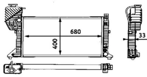 Mahle CR667000S -knecht-behr Cr667000s Motor Su Radyatörü Klimasız Manuel Şanzıman Mercedes Sprinter B901 B904 96 06 A9015003100 ürün görseli 1
