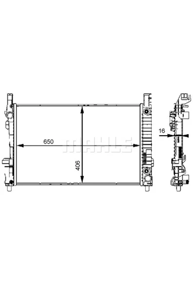 Mahle CR661000S KNECHT  Su Radyatörü 650×408×16 Otomatik)(Manuel W169 W245 A 150 A 160 A 8Mk376721034 ürün görseli 1
