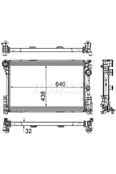 Mahle 8MK376780691 BEHR 8MK376780-691 Su Radyatörü C-Class 07-W204 C180 C200 C220 C250 Cls-Class W218 Cls 09- 38013427 ürün görseli 1