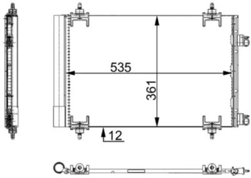 Mahle AC668000S -knecht-behr Ac668000s A C-kondansatör Peugeot 307 Citroen C4 6455.cy ürün görseli 1