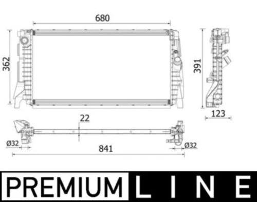 Mahle CR2279000P -knecht-behr Cr2279000p Motor Su Radyatörü Premium Line Bmw F40 F45 F46 F48 F39 Mini F59 17118645782 ürün görseli 1