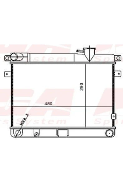 Mga 80300 Su Radyatoru Mekanik ( Fiat : M131 ) 2 Sirali 293X480X34 - - ürün görseli 1