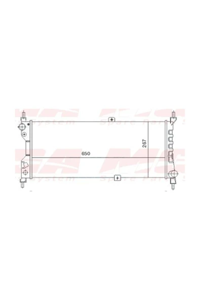 Mga 80162 Su Radyatoru Mekanik ( Opel : Corsa B 1.5 1.7d Combo Ac 1.7d 93--02 ) 650x268x32 - - ürün görseli 1