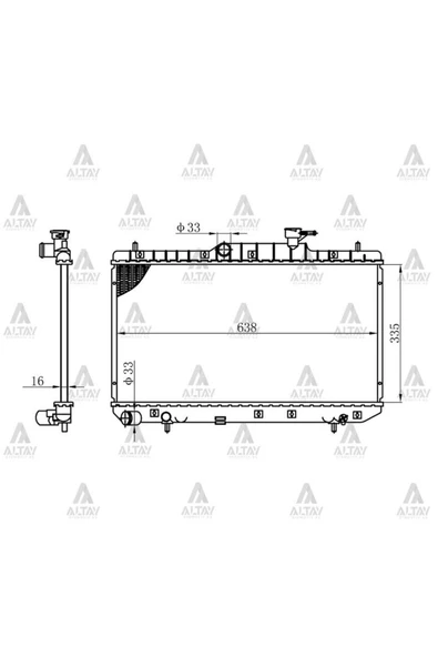 Maher 10454 Radyatör Su Accent 03-06 1.3 1.6 M-t Brazıng Mhr- ürün görseli 1