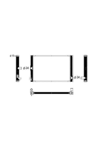 Ori BTO519016 Bto519016 Radyatör Brazing Corolla D4d 07 550x370x16 Mek. ürün görseli 1