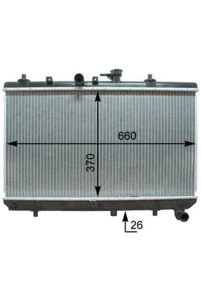 Ori BKI037026 Bkı037026 Radyatör Brazing Kia Rıo ürün görseli 1