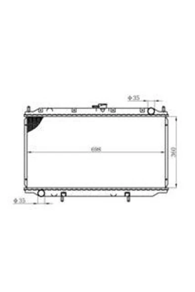 Ori BNI055016 Bnı055016 Radyatör Brazing Primera P11 96-01 Ac Klimasız Mek 360x698x16 ürün görseli 1