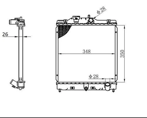 Ori BHN031026 S  Radyatör Brazing Mt 350X348X26 Civic 1.3İ/1.5İ/1.6İ 95- 63309 ürün görseli 1