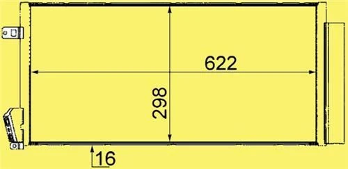 Ori CFI048016 S  Klima Kondenseri Doblo 10 Combo 12 1.3 Dmtj-1.6 Dmtj-2.0 Dmtj 669X293X16 ürün görseli 1