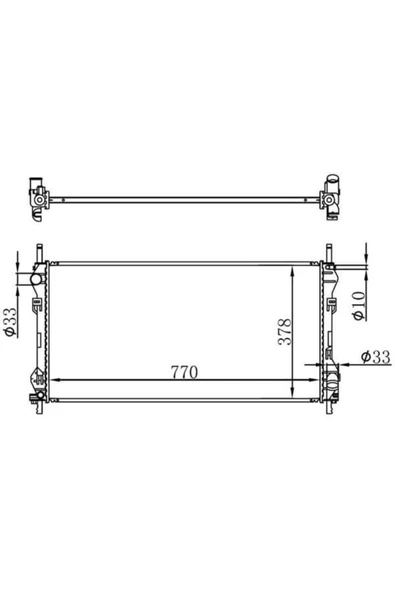 Ori BFR018016 Bfr018016 Radyatör Ford Transit V184 2.0dı-tdcı 00-06 770x378x22 Ac /- ürün görseli 1
