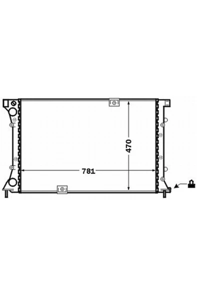 Ori BRN039026 Radyatör Brazing Kng 01 1.5dcı K9k Ac Klimasız Mek 460x448x26 ürün görseli 1