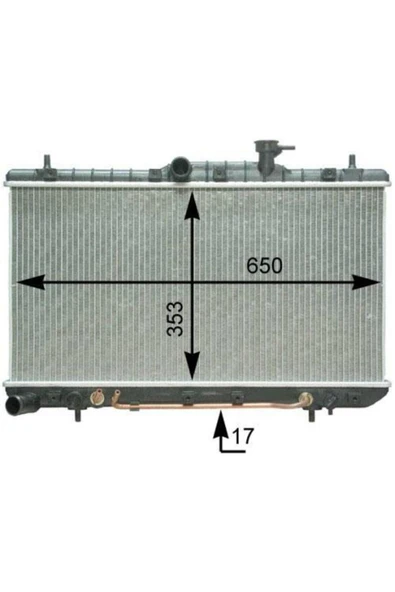 Ori BHY000016 MOTOR RADYATORU 335x638x16 ACCENT ADMIRE 1.6i 99- OTOMATIK S ürün görseli 1
