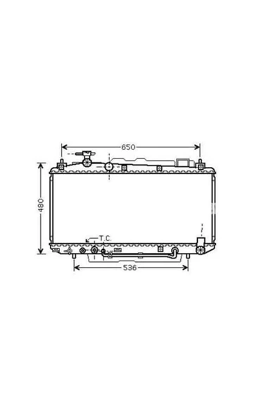 Ori BTO116016 Bto116016 Radyatör Brazing Rav 4 2.0i 00 375x738x16 ürün görseli 1