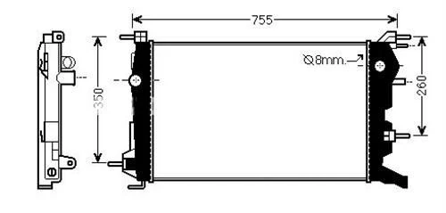 Ori BRN063016 S  Radyatör Brazing Fluence 1.5 Dci Mek 630X368X16 ürün görseli 1