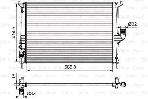 Valeo 700801  Su Radyatörü Logan 04- 1.2I 1.4I 1.6I 1.6 16V Ac 1.5 DCI Nac Sandero 08- Duster 10- 1.6 16V 2.0 16V ürün görseli 1