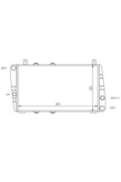 Ori MSK001034 Prcknt - Radyatör Felıcıa-favt 1.3 Klimasız Mek 489x285x34 Alüminyum ürün görseli 1