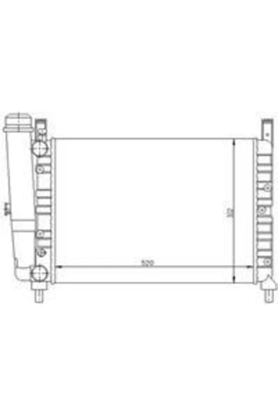 Ori MFI005034 Radyatör Uno 70 1.4 İe-1.5 İe Mek 520X322X23 ürün görseli 1