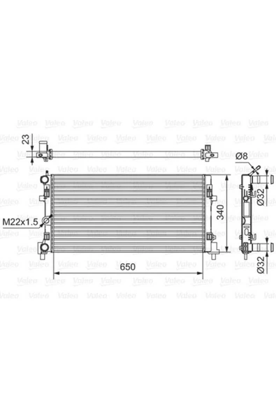 Valeo 701522  Su Radyatörü Polo V 09- 1.0 12V 1.0 Tsı 1.2 1.2 TDI 1.2 Tsı 1.4 A1 14- V 08-15 38035029 ürün görseli 1