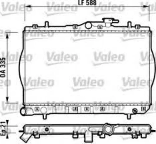 Valeo 732488  Su Radyatörü Accent 95-00 1.3 1.5 Mt Excel 95- ürün görseli 1