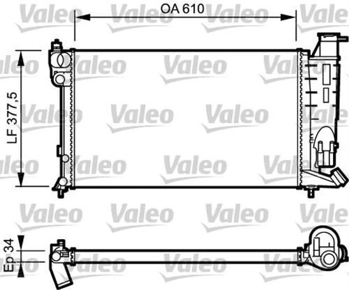 Valeo 730983  Su Radyatörü 306 93- 1.8 2.0 At / Zx 93- ürün görseli 1