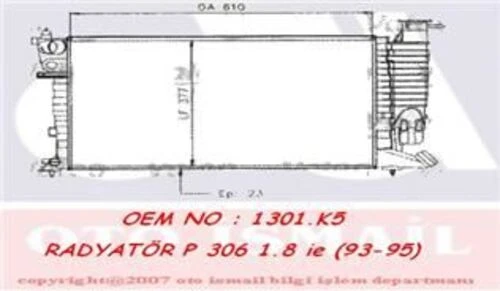 Valeo 730927  Su Radyatörü 306 93- 1.8 Xu7Jp / Zx 93- ürün görseli 1